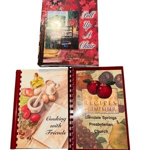 Pull Up A Chair Cookbook Set - Red